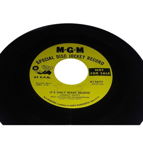 Conway Twitty I'll Try 45 Record Special Disc Jockey Record Not For Sale HTF - Picture 5 of 6